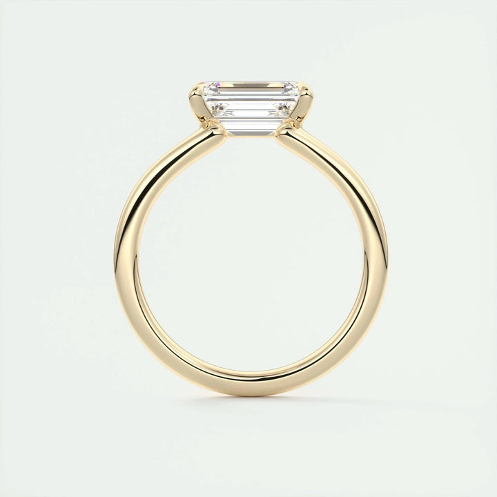 2ct Emerald Cut F - VS1 Lab Grown Diamond Solitaire Engagement Ring - Doozy Diamonds