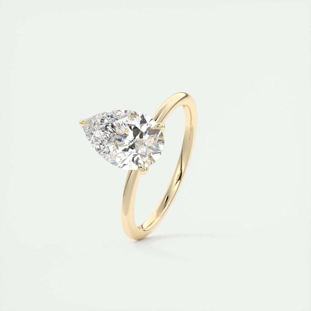 2ct Pear F - VS1 Lab Grown Diamond Solitaire Engagement Ring - Doozy Diamonds