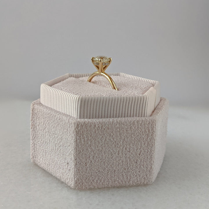 refined engagement ring, premium engagement ring, fine jewelry engagement ring, sophisticated ring setting, statement engagement ring, signature engagement ring, modern bridal ring