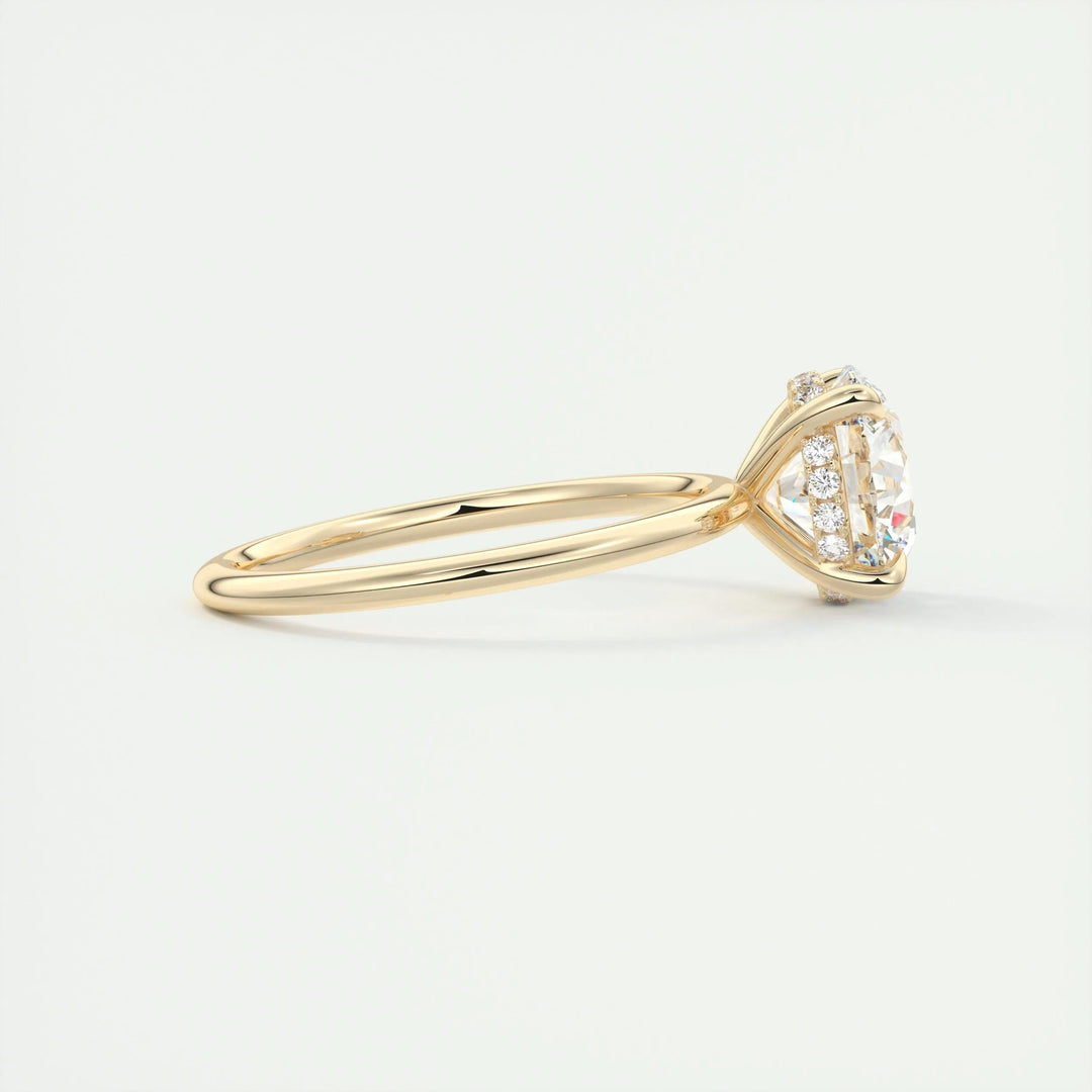 2ct Round F - VS1 Lab Grown Diamond Hidden Halo Engagement Ring - Doozy Diamonds