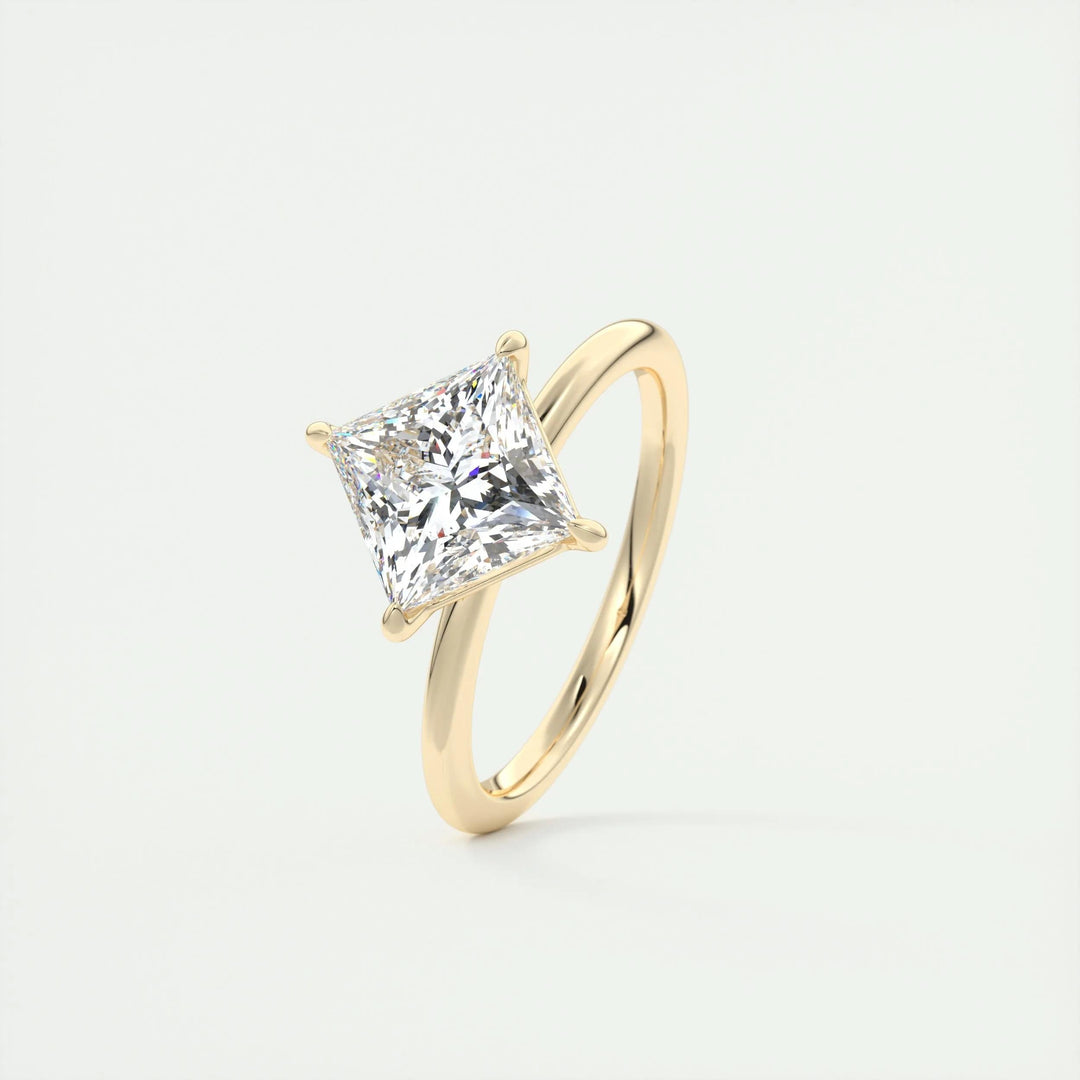 2ct Princess F - VS1 Lab Grown Diamond Solitaire Engagement Ring - Doozy Diamonds