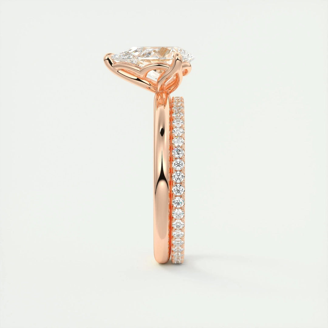 2ct Pear F - VS1 Diamond Solitaire Engagement Ring - Doozy Diamonds