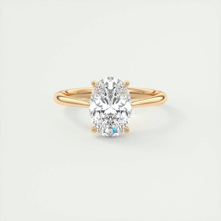 2ct Oval F - VS1 Lab Grown Diamond Solitaire Engagement Ring - Doozy Diamonds