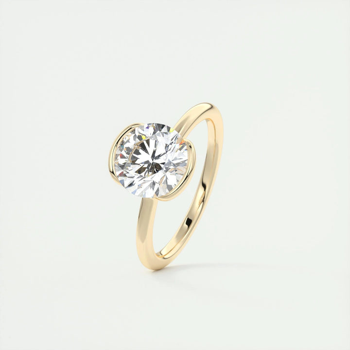 2ct Round Cut F - VS1 Lab Grown Diamond Solitaire Engagement Ring - Doozy Diamonds