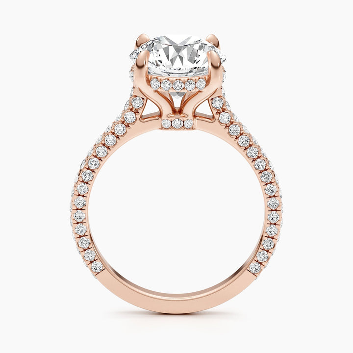 luxury round bridal ring,