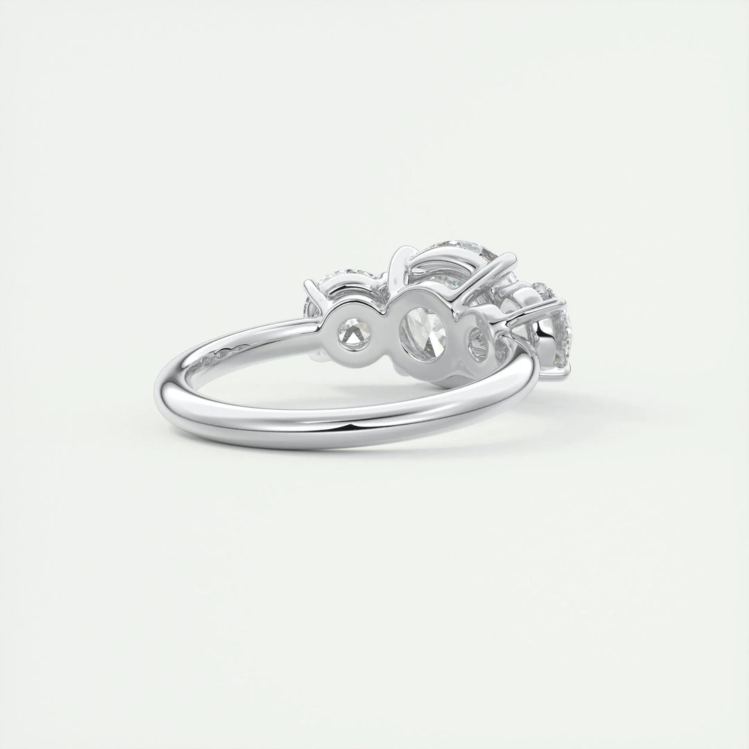 2ct Round Cut Three Stone F - VS1 Diamond Lab Grown Engagement Ring - Doozy Diamonds