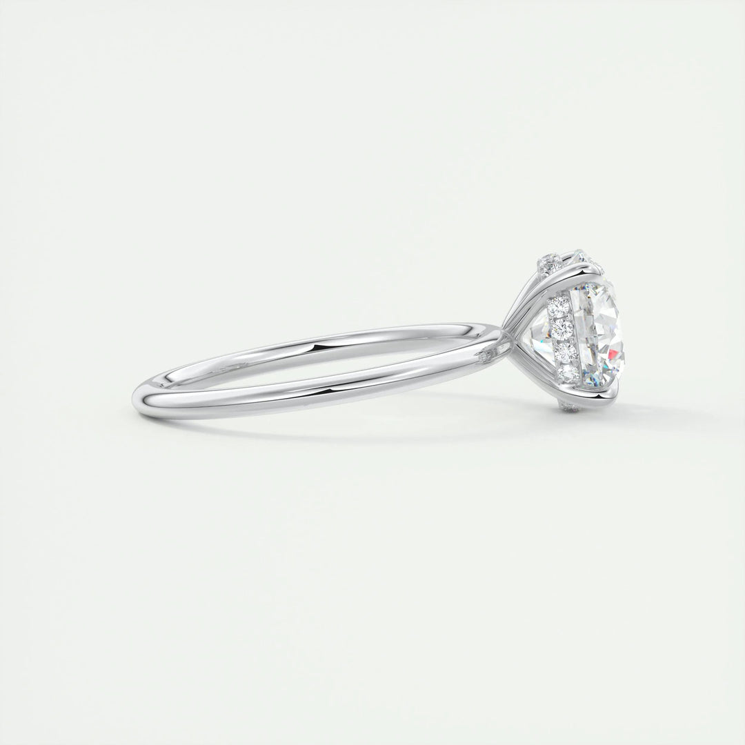 2ct Round F - VS1 Lab Grown Diamond Hidden Halo Engagement Ring - Doozy Diamonds