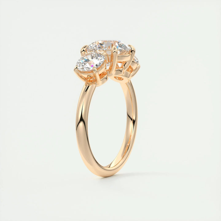 2ct Round Cut Three Stone F - VS1 Diamond Lab Grown Engagement Ring - Doozy Diamonds