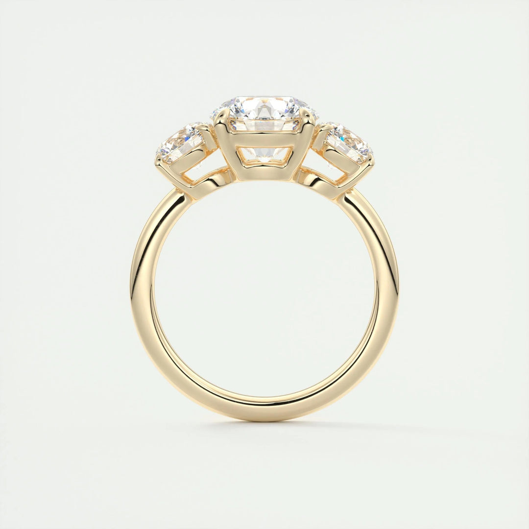 2ct Round Cut Three Stone F - VS1 Diamond Lab Grown Engagement Ring - Doozy Diamonds
