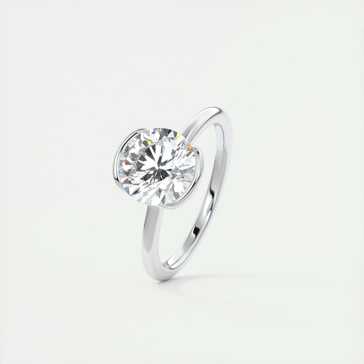2ct Round Cut F - VS1 Lab Grown Diamond Solitaire Engagement Ring - Doozy Diamonds