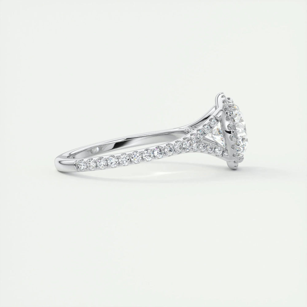 2ct Round Cut Halo F - VS1 Lab Grown Diamond Engagement Ring - Doozy Diamonds