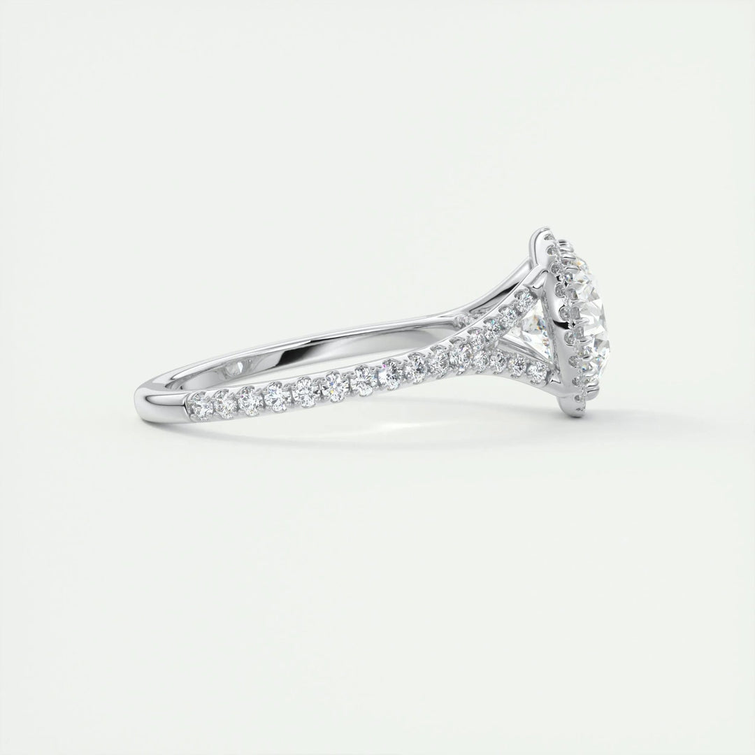 2ct Round Cut Halo F - VS1 Lab Grown Diamond Engagement Ring - Doozy Diamonds