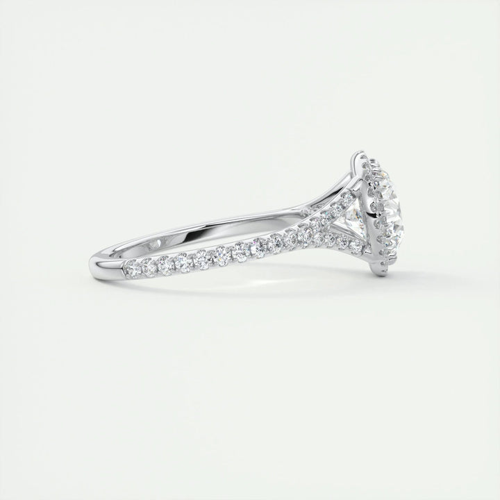 2ct Round Cut Halo F - VS1 Lab Grown Diamond Engagement Ring - Doozy Diamonds