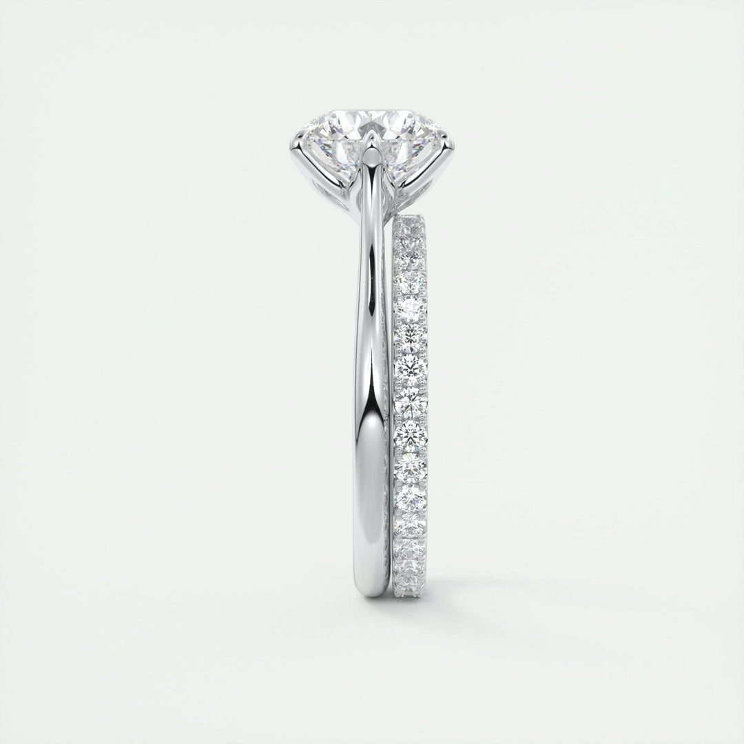 2ct Round F - VS1 Diamond Pave Engagement Ring - Doozy Diamonds