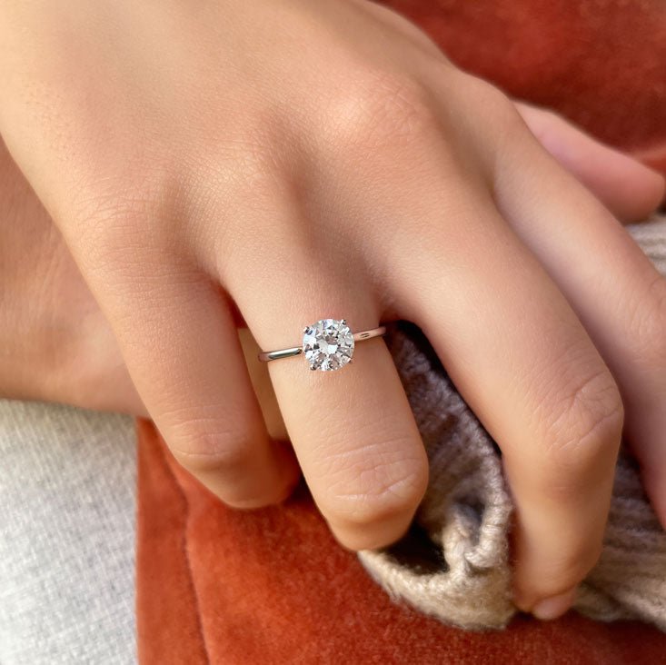 round shaped diamond ring