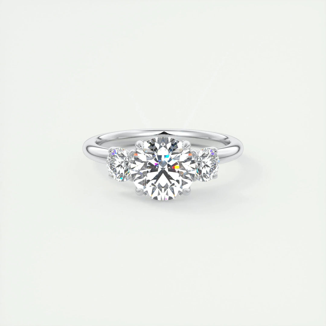 classic round diamond ring,