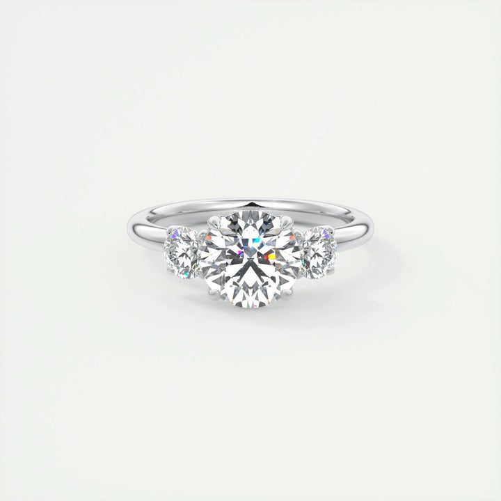 classic round diamond ring,