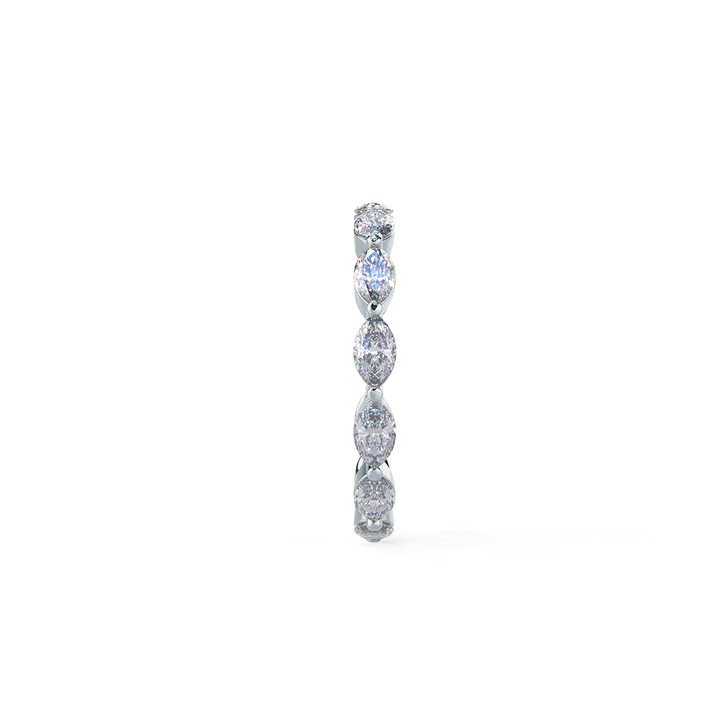 2.0mm Marquis Cut Moissanite Full Eternity Wedding Band