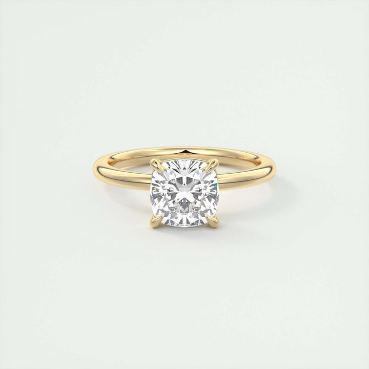 2ct Cushion F - VS1 Lab Grown Diamond Solitaire Engagement Ring - Doozy Diamonds