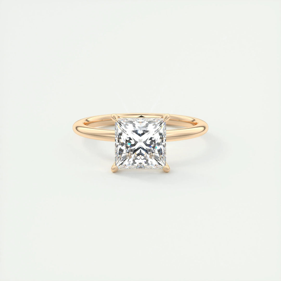 2ct Princess F - VS1 Lab Grown Diamond Solitaire Engagement Ring - Doozy Diamonds