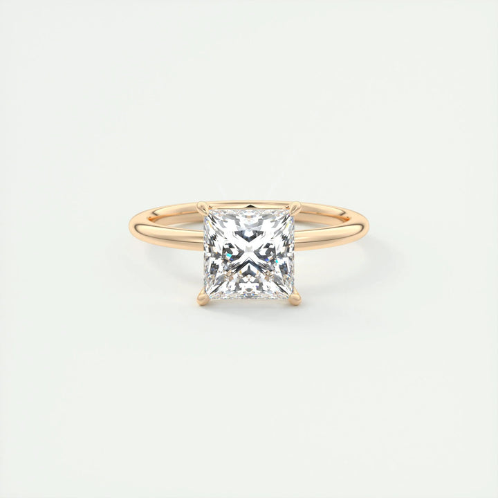 2ct Princess F - VS1 Lab Grown Diamond Solitaire Engagement Ring - Doozy Diamonds
