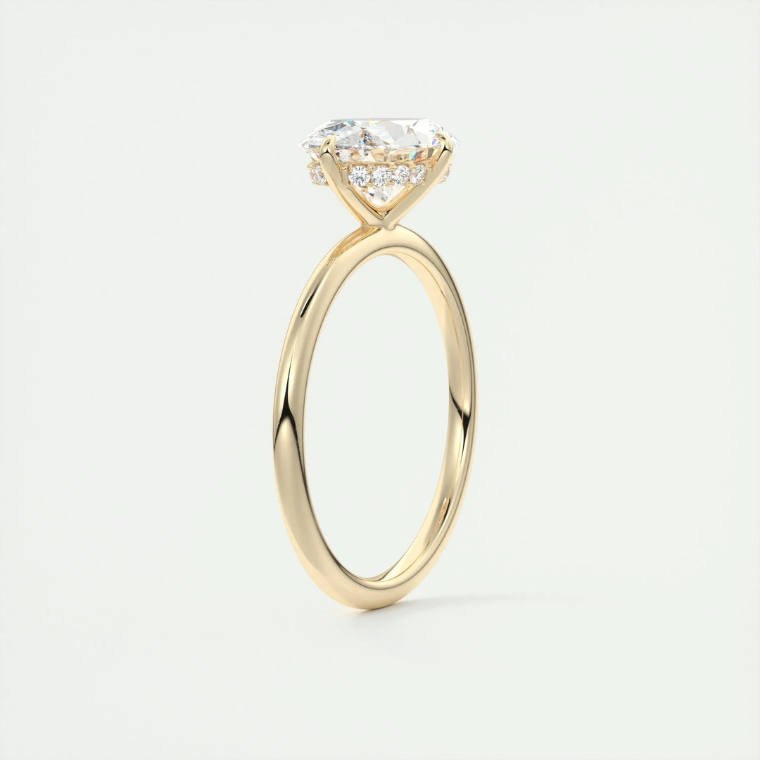 2ct Oval Hidden Halo F - VS1 Lab Grown Diamond Engagement Ring - Doozy Diamonds