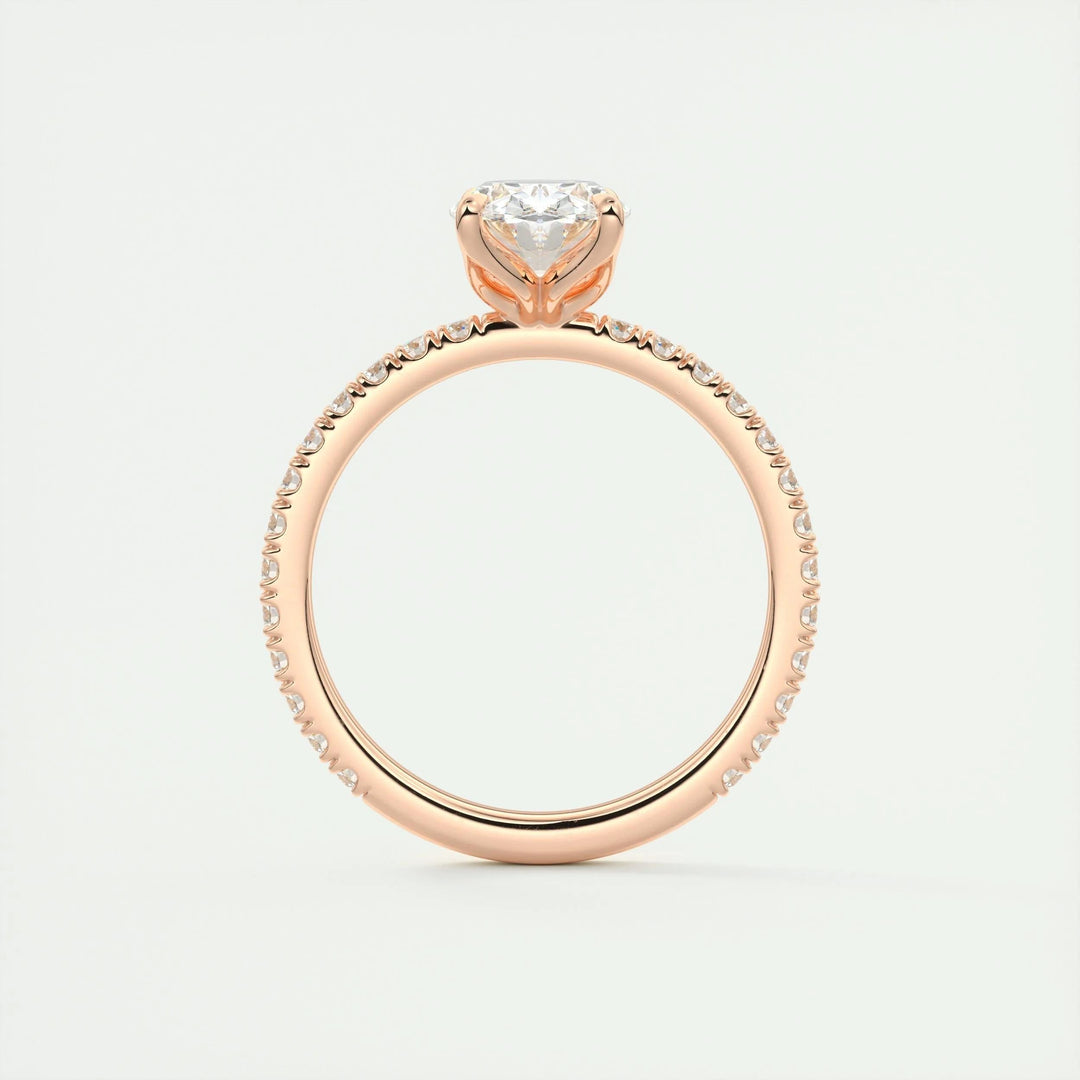 heirloom style oval ring, romantic oval proposal ring