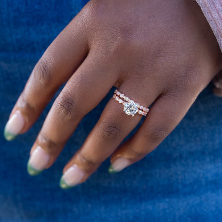 1.80CT Round Cut Solitaire Moissanite Diamond Engagement Ring