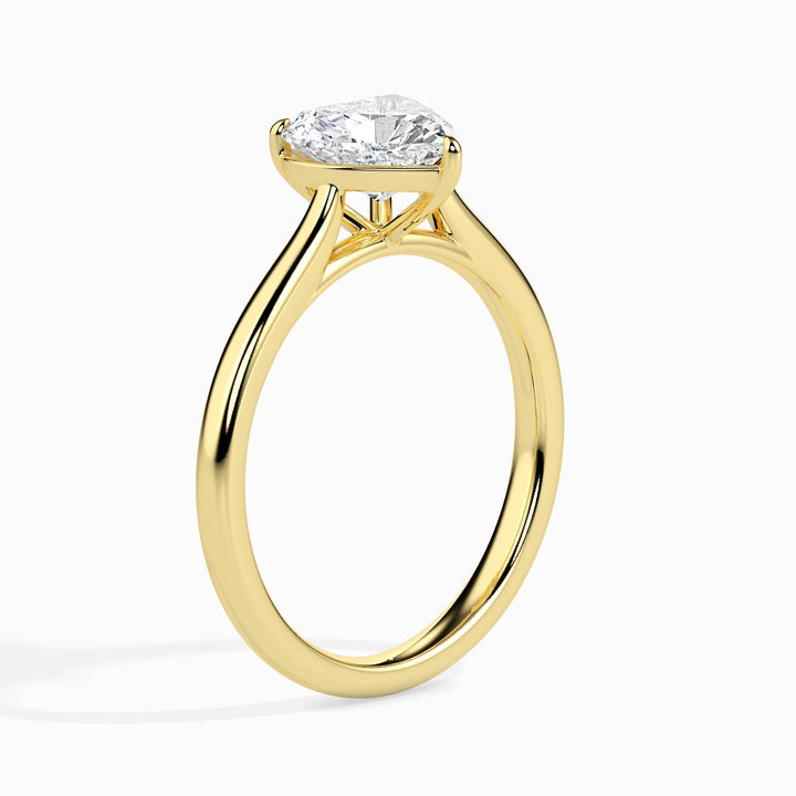 heart center stone ring,