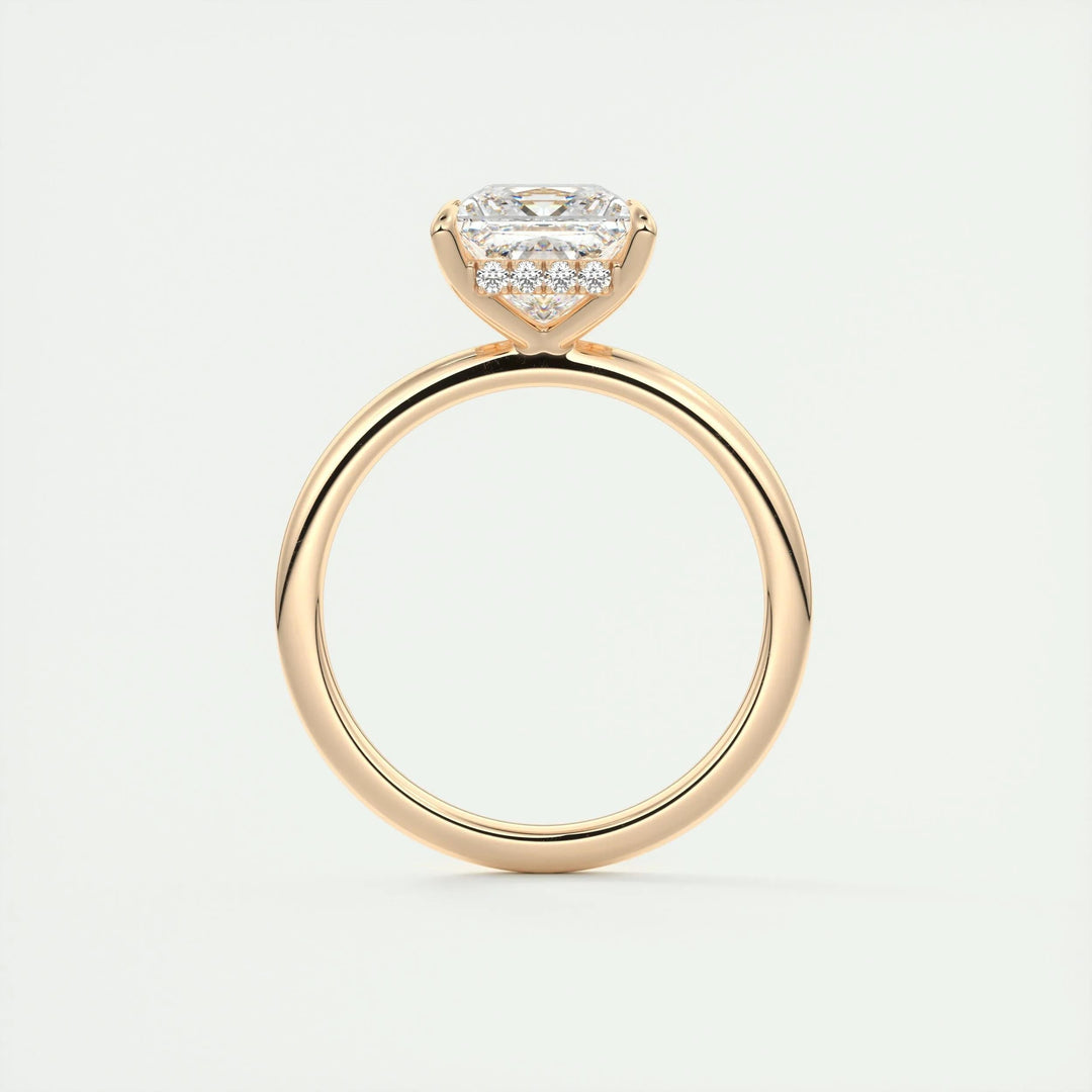 2ct Princess Hidden Halo F - VS1 Lab Grown Diamond Engagement Ring - Doozy Diamonds