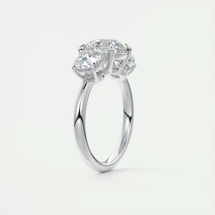 2ct Round Cut Three Stone F - VS1 Diamond Lab Grown Engagement Ring - Doozy Diamonds