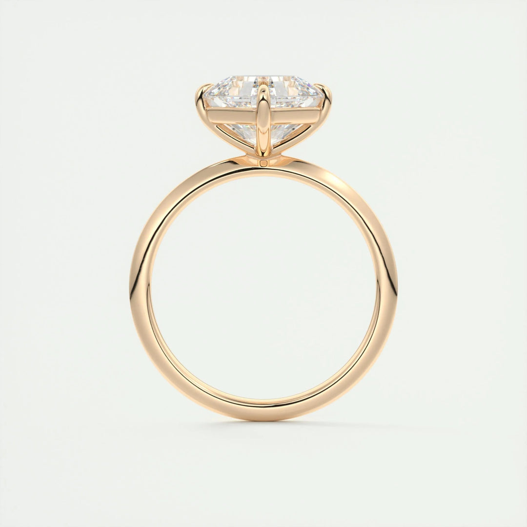 sparkling asscher solitaire, luxury step cut diamond, proposal ready engagement ring