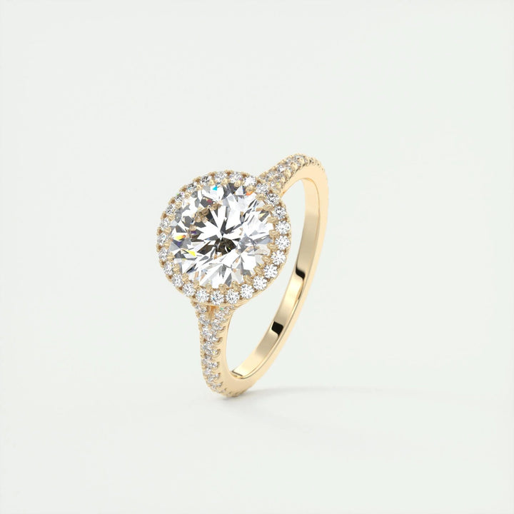 2ct Round Cut Halo F - VS1 Lab Grown Diamond Engagement Ring - Doozy Diamonds