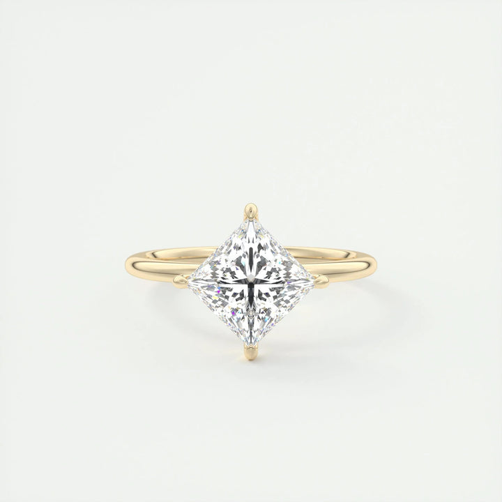 2ct Princess F - VS1 Lab Grown Diamond Solitaire Engagement Ring - Doozy Diamonds