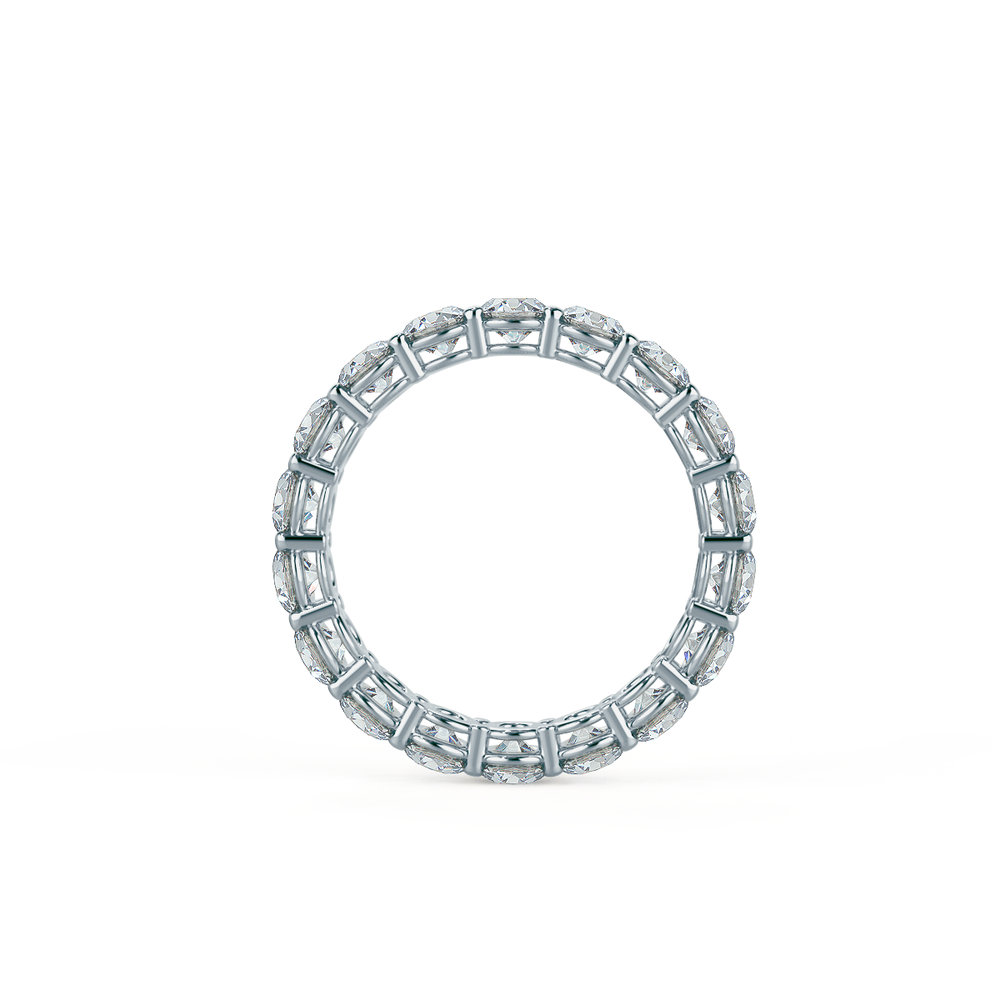 3.0mm Round Brilliant Cut Moissanite Full Eternity Wedding Band