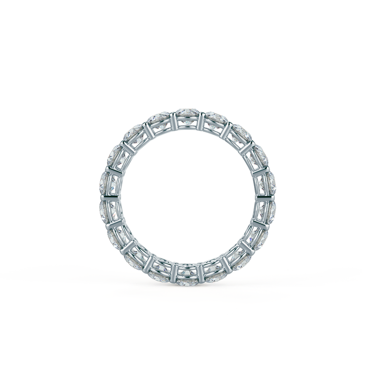 3.0mm Round Brilliant Cut Moissanite Full Eternity Wedding Band