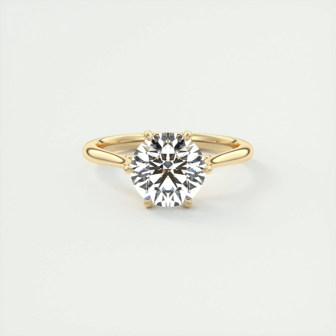 heirloom quality engagement ring, distinctive round diamond