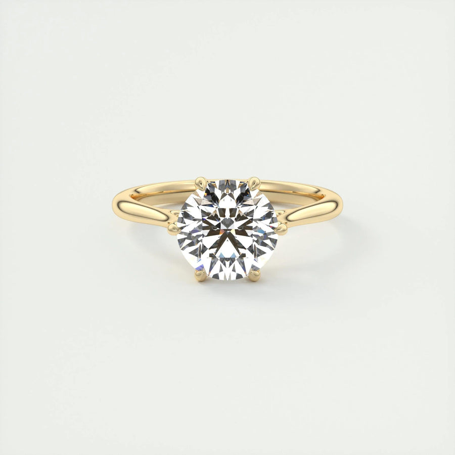 heirloom quality engagement ring, distinctive round diamond