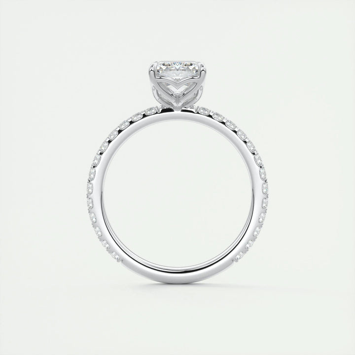 step cut diamond ring