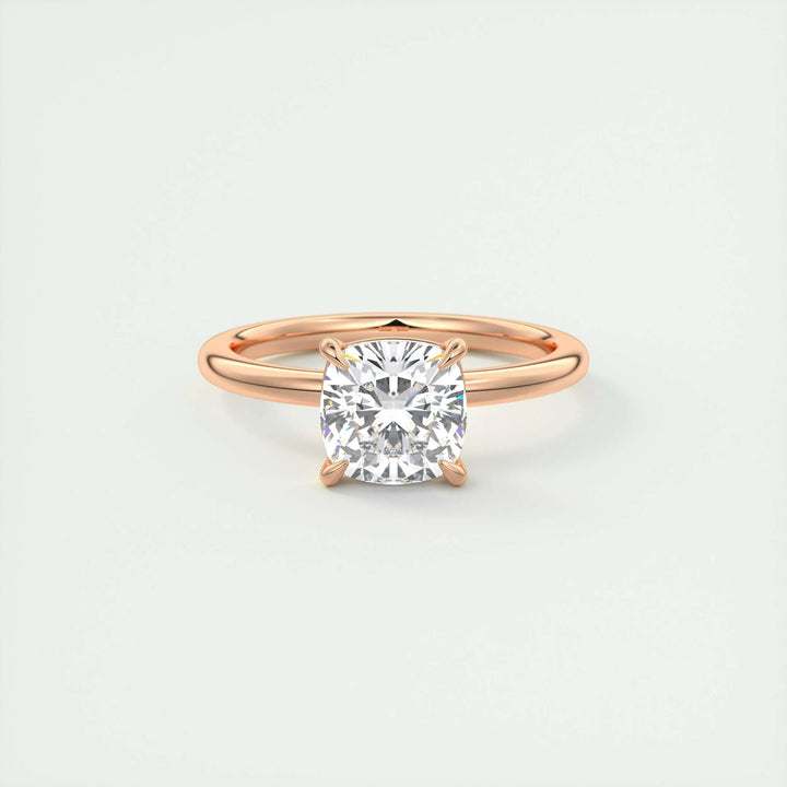 2ct Cushion F - VS1 Lab Grown Diamond Solitaire Engagement Ring - Doozy Diamonds