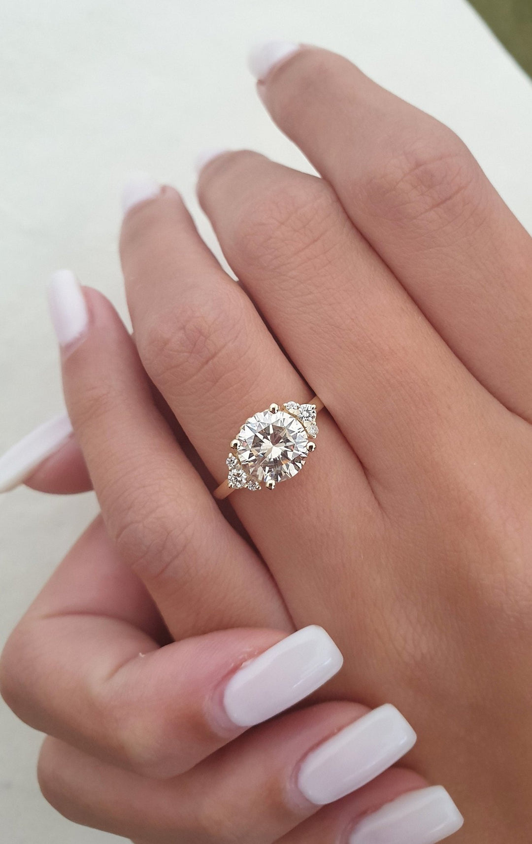 ethical round diamond ring, c