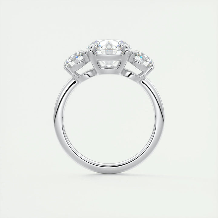 2ct Round Cut Three Stone F - VS1 Diamond Lab Grown Engagement Ring - Doozy Diamonds