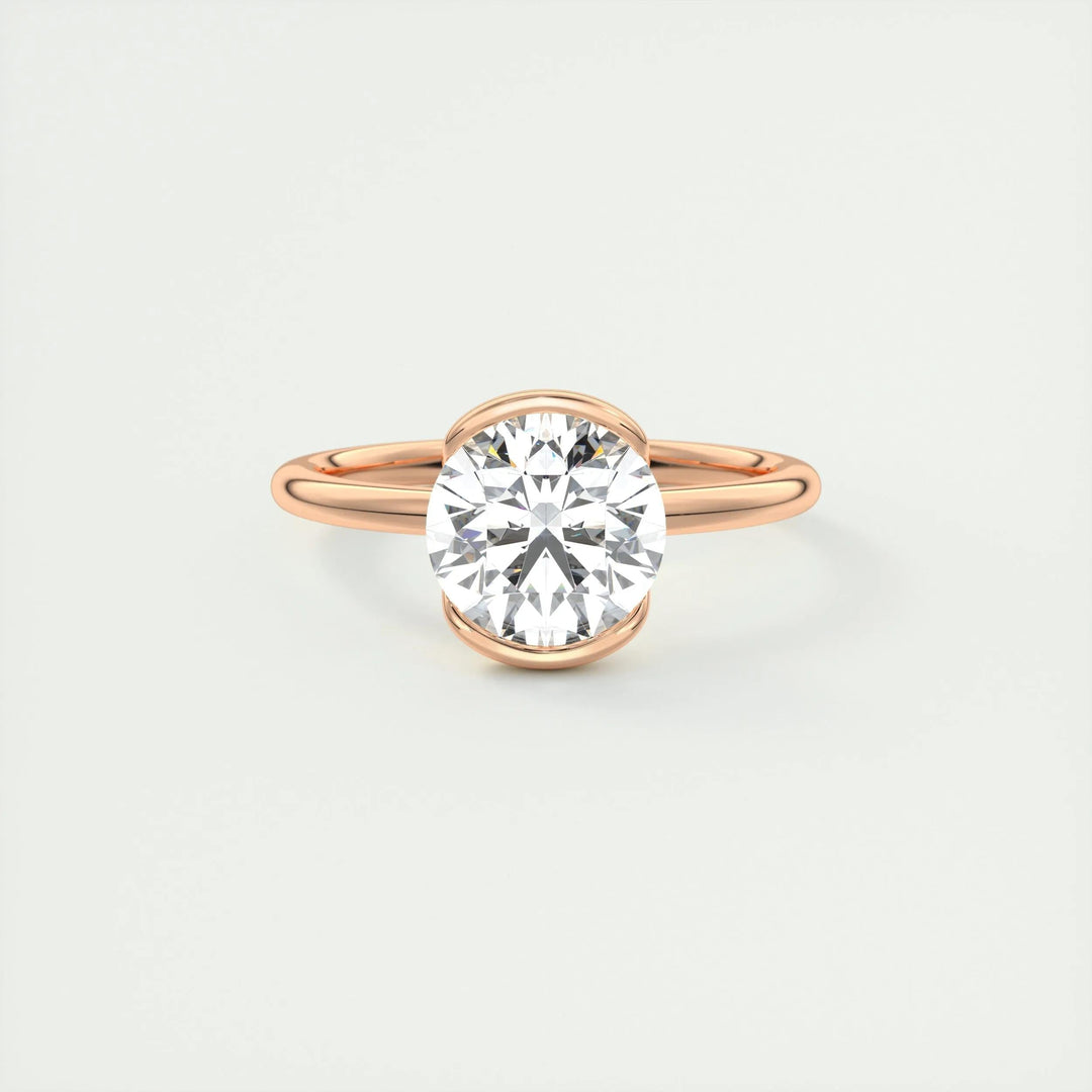 2ct Round Cut F - VS1 Lab Grown Diamond Solitaire Engagement Ring - Doozy Diamonds