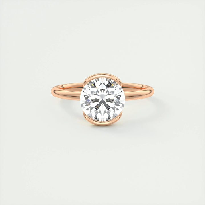 2ct Round Cut F - VS1 Lab Grown Diamond Solitaire Engagement Ring - Doozy Diamonds